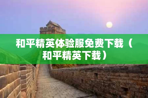 和平精英体验服免费下载（和平精英下载）