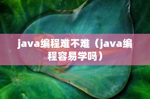 java编程难不难（java编程容易学吗）