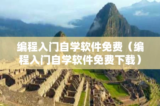 编程入门自学软件免费（编程入门自学软件免费下载）