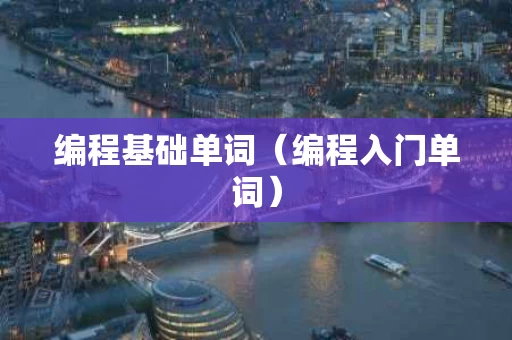 编程基础单词（编程入门单词）