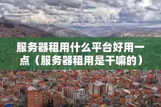 服务器租用什么平台好用一点（服务器租用是干嘛的）