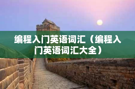 编程入门英语词汇（编程入门英语词汇大全）
