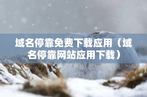 域名停靠免费下载应用（域名停靠网站应用下载）