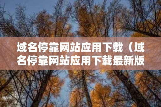 域名停靠网站应用下载（域名停靠网站应用下载最新版本）