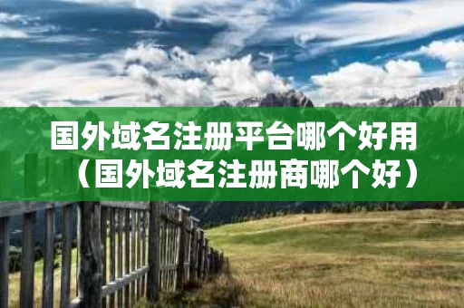国外域名注册平台哪个好用（国外域名注册商哪个好）