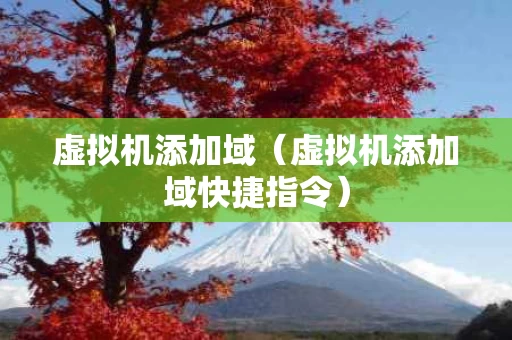 虚拟机添加域（虚拟机添加域快捷指令）