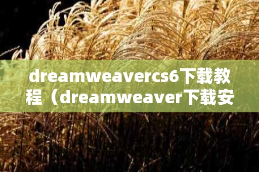 dreamweavercs6下载教程（dreamweaver下载安装）