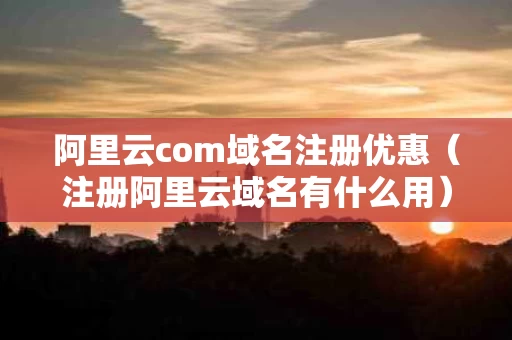 阿里云com域名注册优惠（注册阿里云域名有什么用）