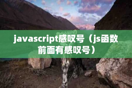 javascript感叹号（js函数前面有感叹号）