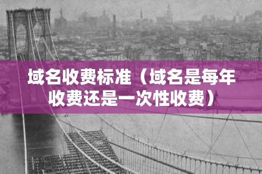 域名收费标准（域名是每年收费还是一次性收费）