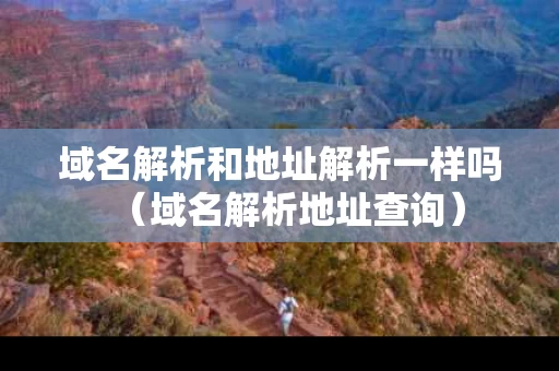 域名解析和地址解析一样吗（域名解析地址查询）