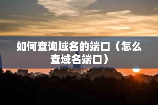 如何查询域名的端口（怎么查域名端口）