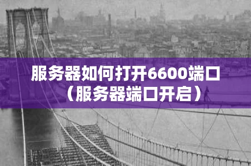 服务器如何打开6600端口（服务器端口开启）