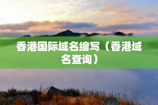 香港国际域名缩写（香港域名查询）