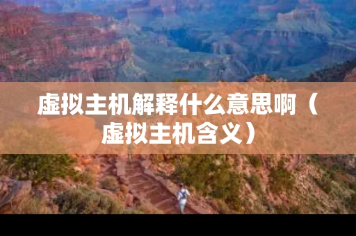 虚拟主机解释什么意思啊（虚拟主机含义）
