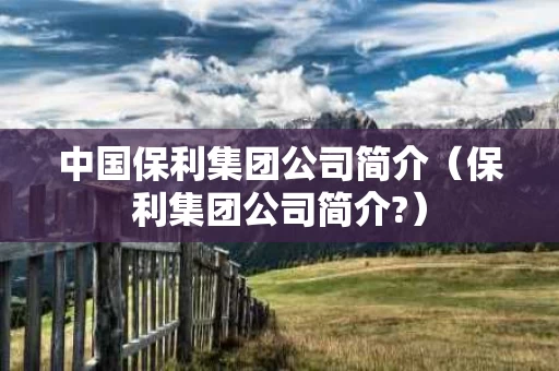 中国保利集团公司简介（保利集团公司简介?）
