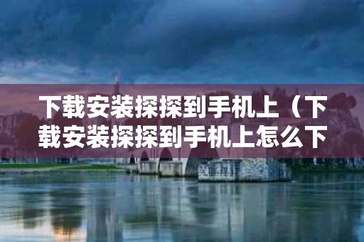 下载安装探探到手机上（下载安装探探到手机上怎么下载）