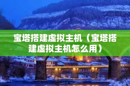 宝塔搭建虚拟主机（宝塔搭建虚拟主机怎么用）