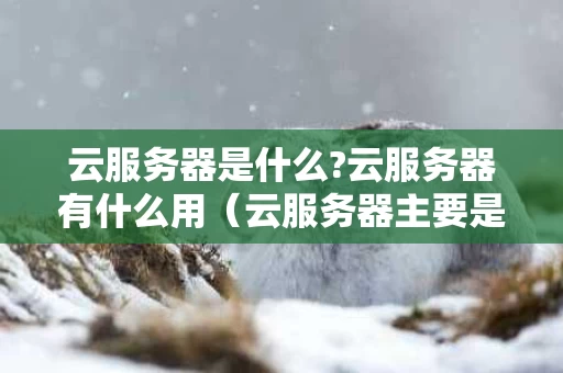 云服务器是什么?云服务器有什么用（云服务器主要是干什么的）