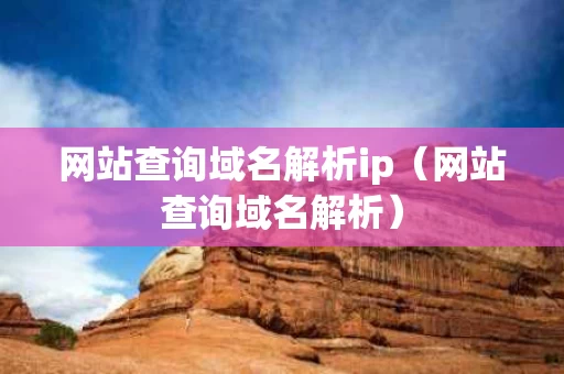 网站查询域名解析ip（网站查询域名解析）