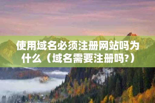 使用域名必须注册网站吗为什么（域名需要注册吗?）