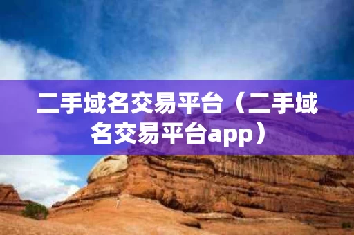 二手域名交易平台（二手域名交易平台app）
