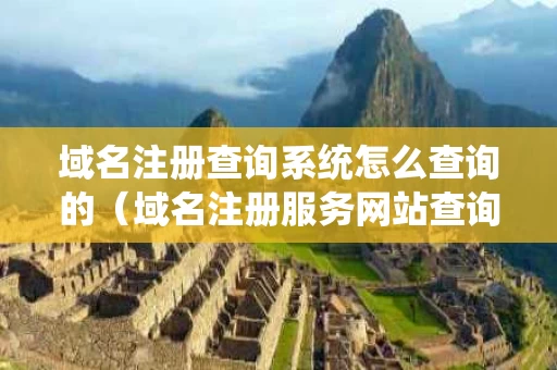 域名注册查询系统怎么查询的（域名注册服务网站查询）