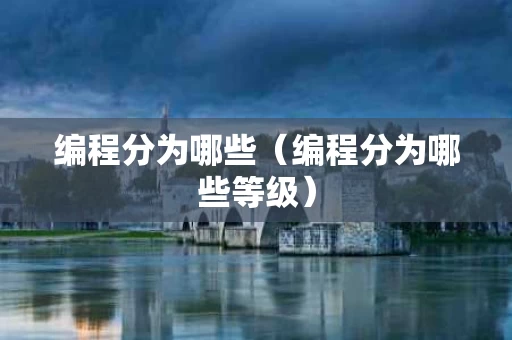 编程分为哪些（编程分为哪些等级）