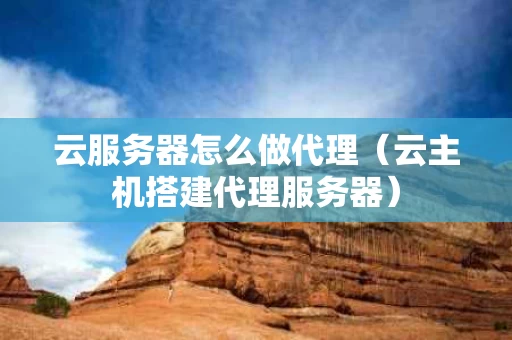 云服务器怎么做代理（云主机搭建代理服务器）