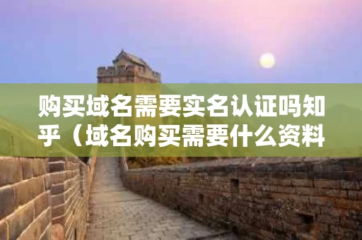 购买域名需要实名认证吗知乎（域名购买需要什么资料）