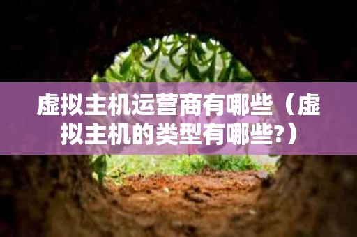 虚拟主机运营商有哪些（虚拟主机的类型有哪些?）
