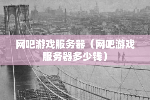 网吧游戏服务器（网吧游戏服务器多少钱）