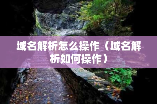 域名解析怎么操作（域名解析如何操作）