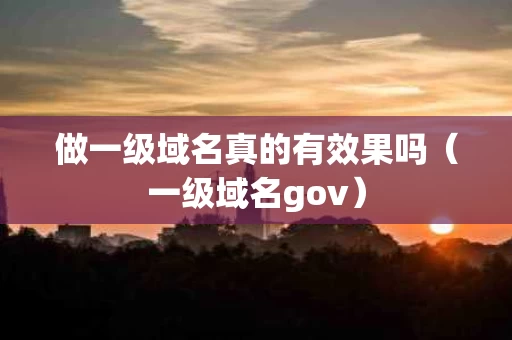 做一级域名真的有效果吗（一级域名gov）