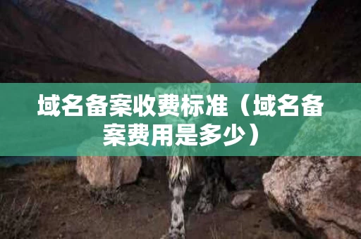域名备案收费标准（域名备案费用是多少）