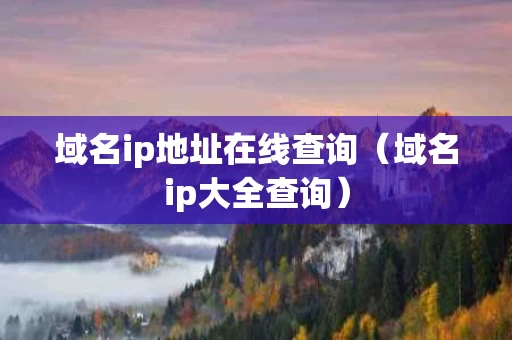 域名ip地址在线查询（域名ip大全查询）