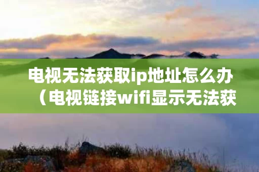 电视无法获取ip地址怎么办（电视链接wifi显示无法获取ip地址）