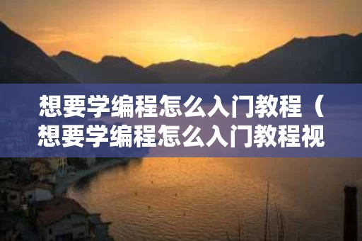 想要学编程怎么入门教程（想要学编程怎么入门教程视频）