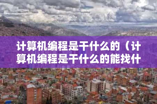 计算机编程是干什么的（计算机编程是干什么的能找什么工作）
