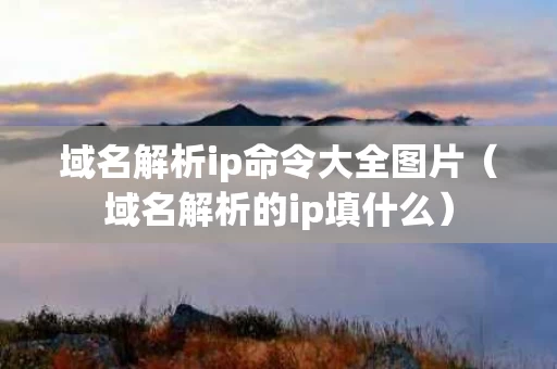 域名解析ip命令大全图片（域名解析的ip填什么）