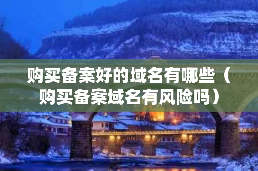 购买备案好的域名有哪些（购买备案域名有风险吗）