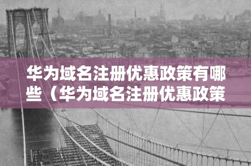 华为域名注册优惠政策有哪些（华为域名注册优惠政策有哪些项目）