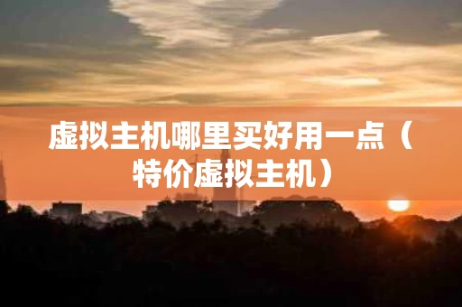 虚拟主机哪里买好用一点（特价虚拟主机）