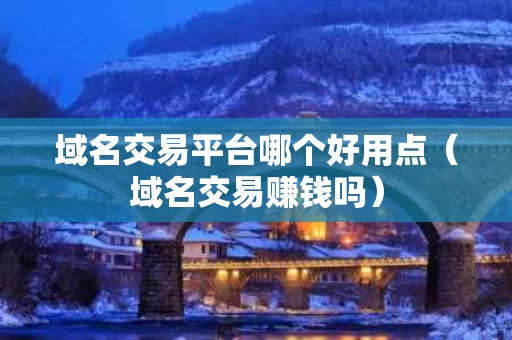 域名交易平台哪个好用点（域名交易赚钱吗）