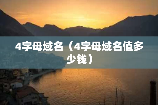 4字母域名（4字母域名值多少钱）