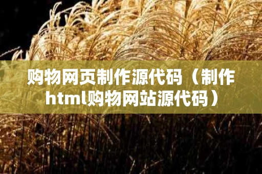 购物网页制作源代码（制作html购物网站源代码）