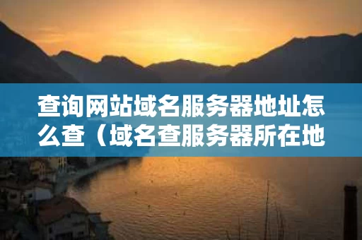 查询网站域名服务器地址怎么查（域名查服务器所在地）