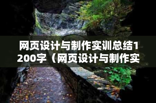 网页设计与制作实训总结1200字（网页设计与制作实训报告课程内容）