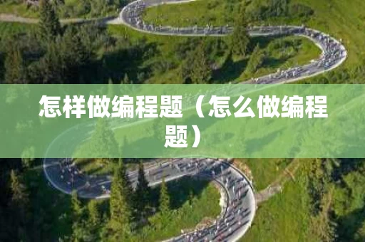 怎样做编程题（怎么做编程题）