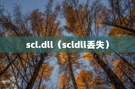 scl.dll（scldll丢失）